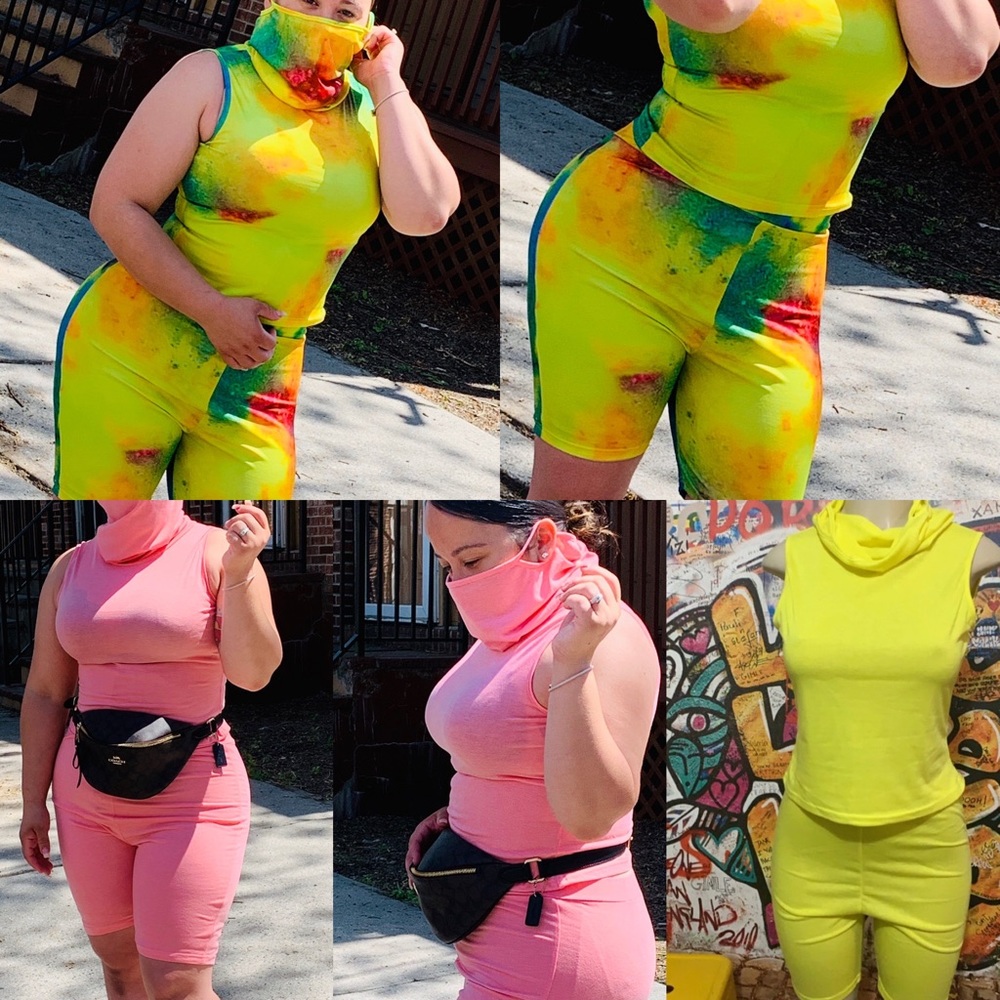 Two piece biker set with mask